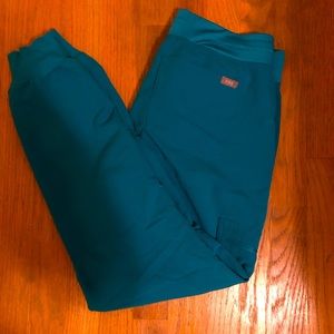 Teal FIGS Zamora Jogger Scrub Pants (Small)